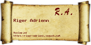 Riger Adrienn névjegykártya